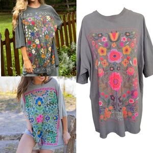 Natural Life "Chandler" Oversized "Grateful" T-Shirt Dress